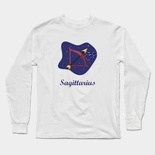 Sagittarius Zodiac Sign Constellation Sky Long Sleeve T-Shirt